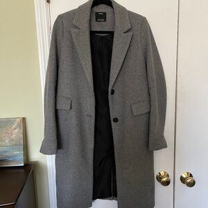 Bershka Grey Long Coat XS